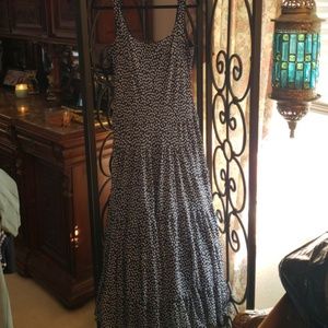 SALE!!! Sleeveless black and white polka dot dress